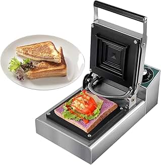 Electric Non-Stick Panini Grill with Temperature Control