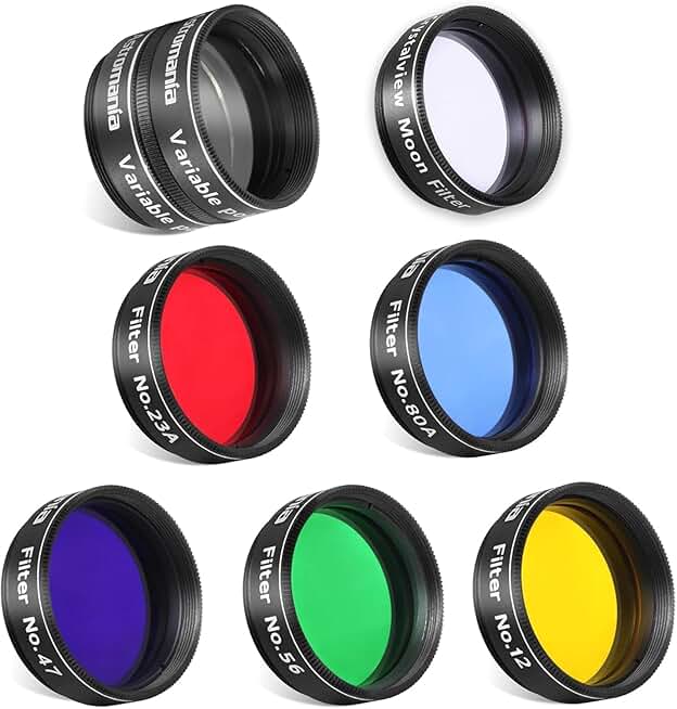 Moon Filter and 6-Piece Eyepiece Filter Set