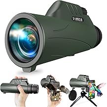 High Power 10x42mm Green Monocular with Tripod and Smartphone Adapter
