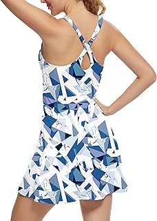 Women’s Athletic Tennis Dress with Shorts and Pockets