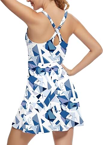 Women’s Athletic Tennis Dress with Shorts and Pockets