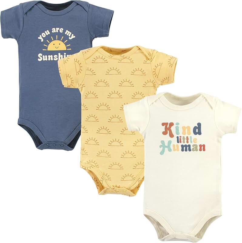 Unisex Baby Cotton Bodysuits Pack of 3
