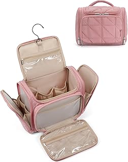 Large Water-Resistant Puffy Travel Toiletry Bag with Hook