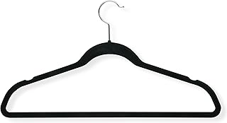 Black velvet non-slip hangers, 50-pack