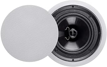 Pair 8-inch 2-way polypropylene ceiling speakers