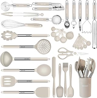 33-Piece Silicone Kitchen Utensil Set with Holder