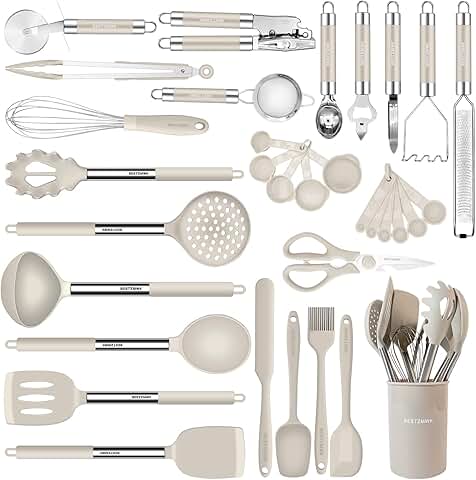 33-Piece Silicone Kitchen Utensil Set with Holder
