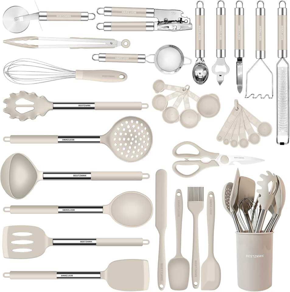 33-Piece Silicone Kitchen Utensil Set with Holder
