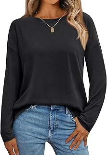 Women's Long Sleeve Loose Fitted Crewneck Top