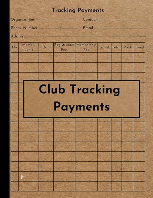 Track Organization and Club Fees and Dues