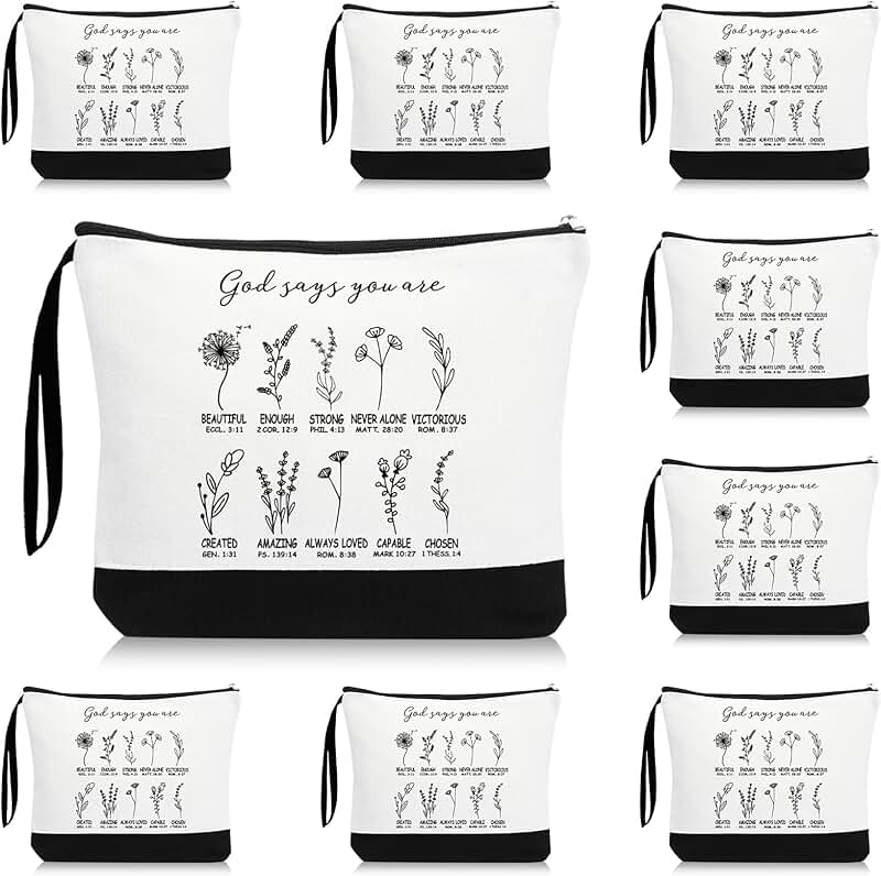 Religious Cosmetic Bags for Women, 20 Pack