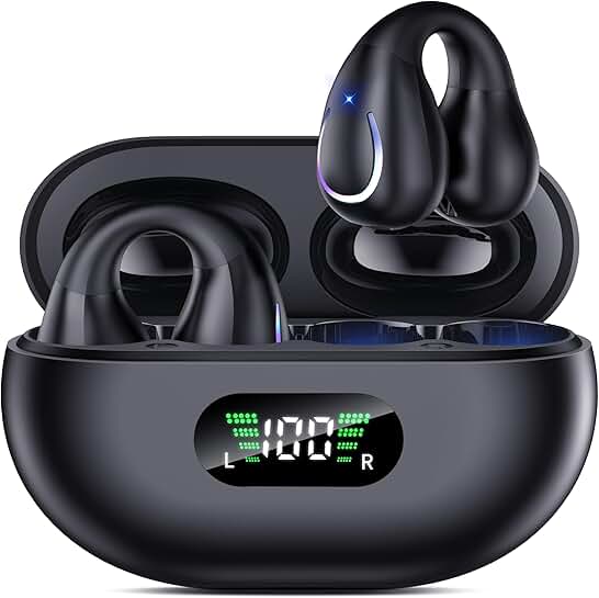 Wireless Bone Conduction Earbuds with Microphones