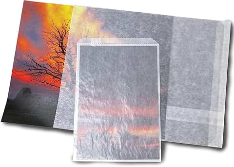 8x10 Inch Glassine Envelopes for Photos and Storage (100 Pack)