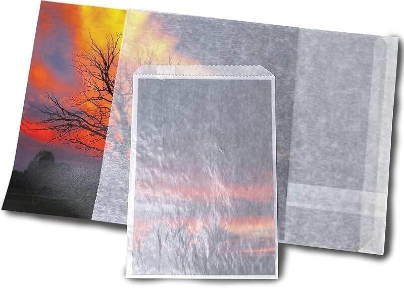 8x10 Inch Glassine Envelopes for Photos and Storage (100 Pack)