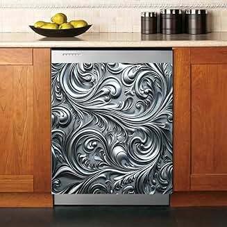 Stainless Steel Flower Magnet Cover for Dishwasher