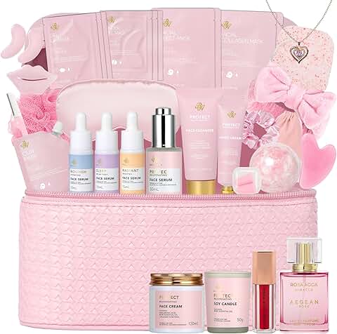 33-Piece Rose Facial Skin Care Set for Women