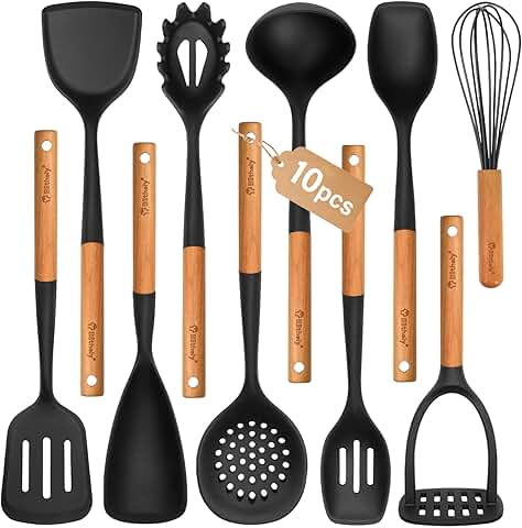 10-Piece Large Silicone Cooking Utensil Set