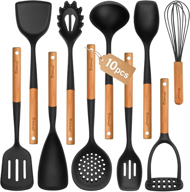 10-Piece Large Silicone Cooking Utensil Set