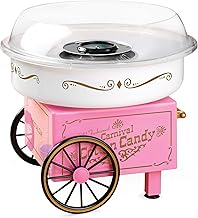 Vintage Cotton Candy Maker with Reusable Cones and Scoop
