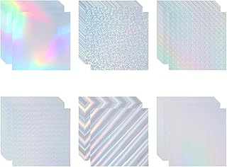 12x12 Inch Holographic Metallic Cardstock, 60 Sheets