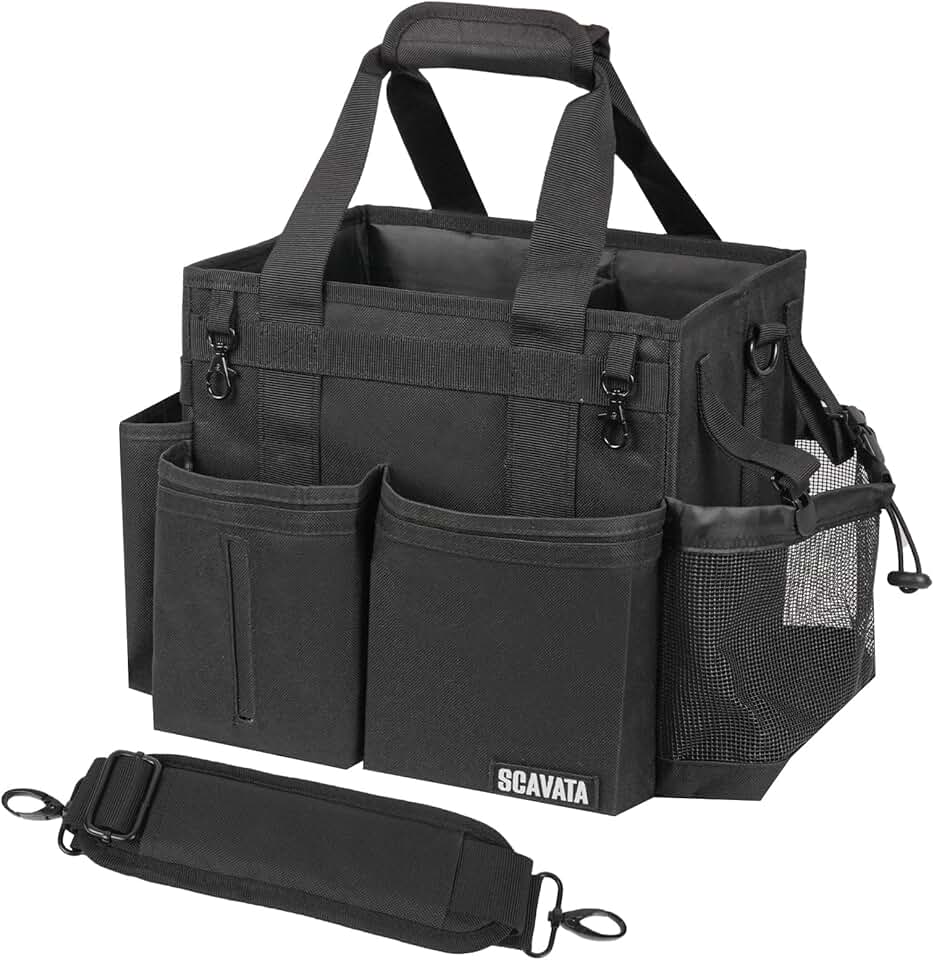 Small Wearable Cleaning Caddy with Handle and Straps