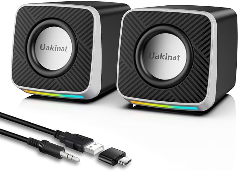 2" Carbon Fiber Computer Speakers with Clear Sound