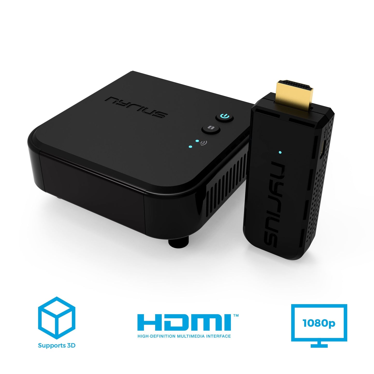 Aries Wireless Video HDMI Transmitter & Receiver for Streaming HD 1080p 3D Video & Digital Audio from Laptop, PC, Cable, Netflix, YouTube, PS to HDTV/Projector (NPCS549)