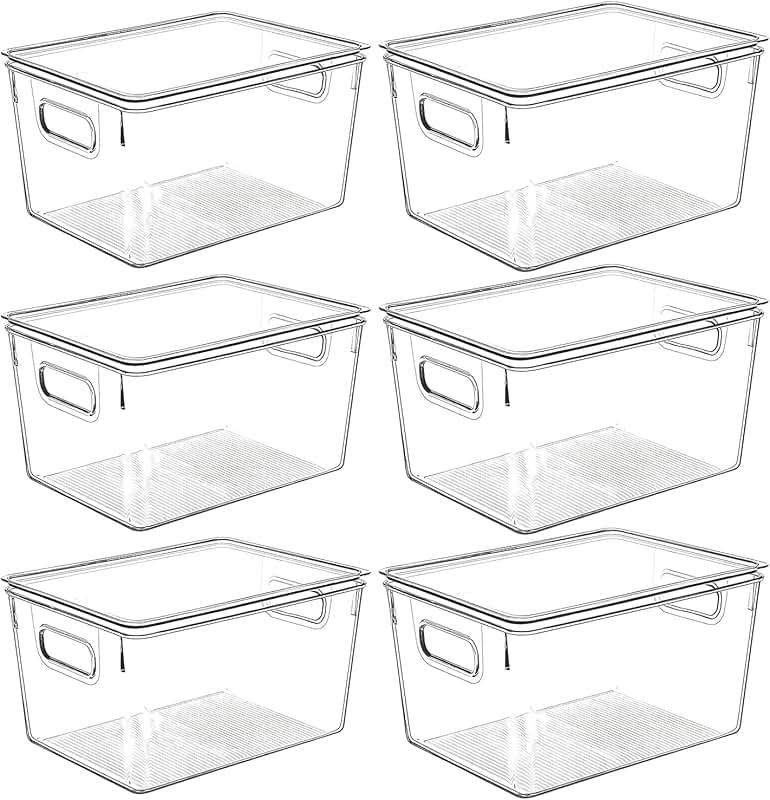Foldable Fabric Storage Bins, 6 Pack, 11x10.5x10.5 Inches