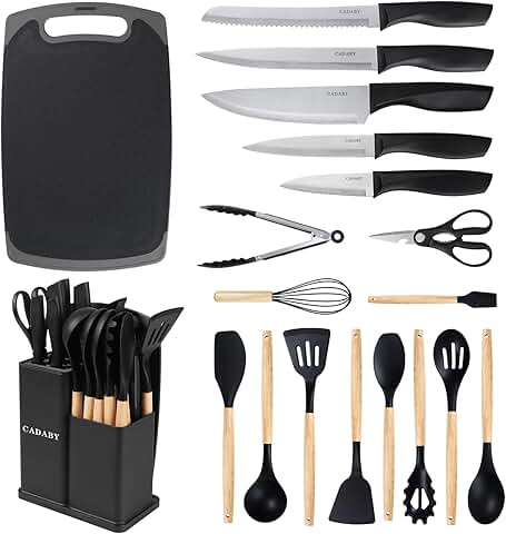 Kitchen Utensils and Knife Set for Apartment