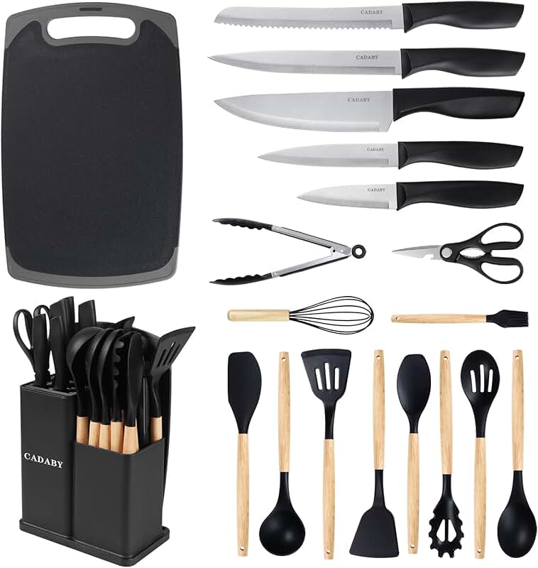 Kitchen Utensils and Knife Set for Apartment