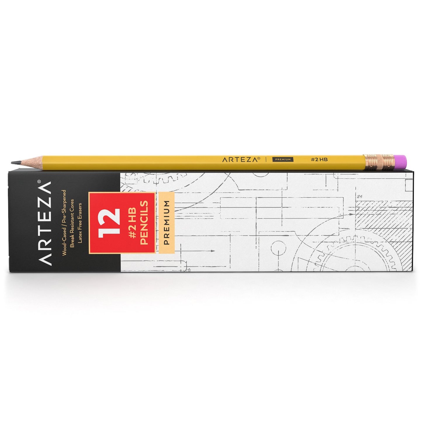 Pack of 48 HB Graphite Pencils for School and Office