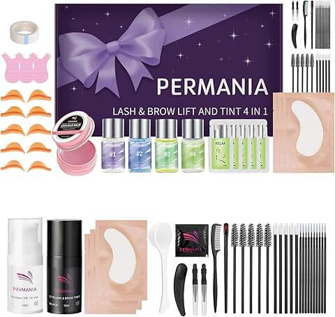 Lash Lift and Tint Kit for Natural Eyelash and Brow Enhancement