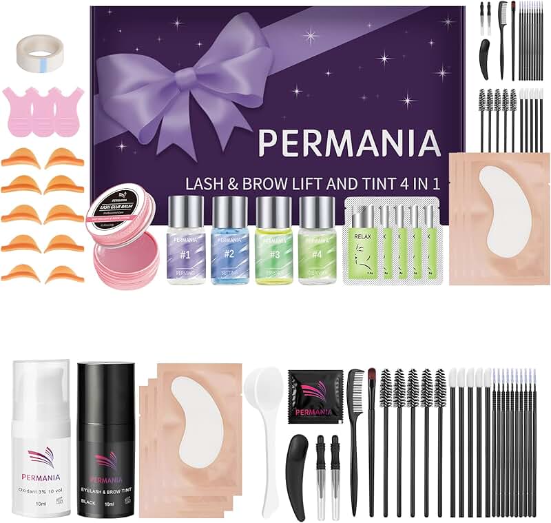Lash Lift and Tint Kit for Natural Eyelash and Brow Enhancement