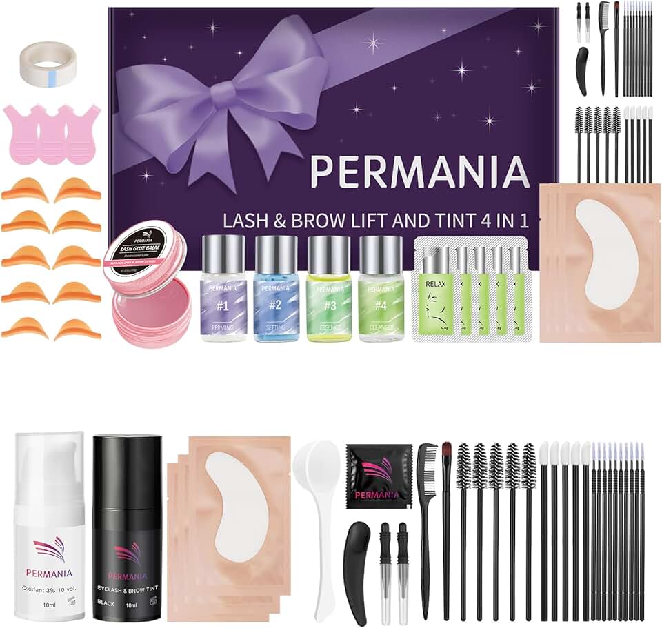 Lash Lift and Tint Kit for Natural Eyelash and Brow Enhancement