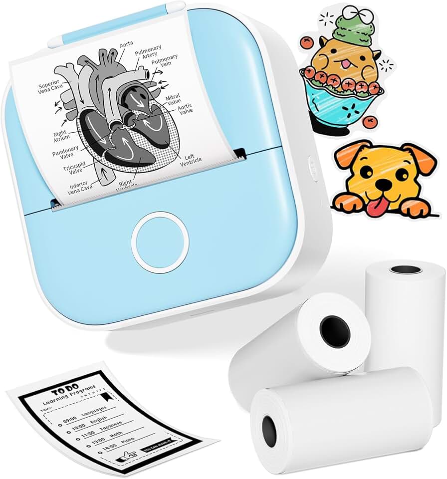 Mini Portable Thermal Sticker Printer for Notes and Photos