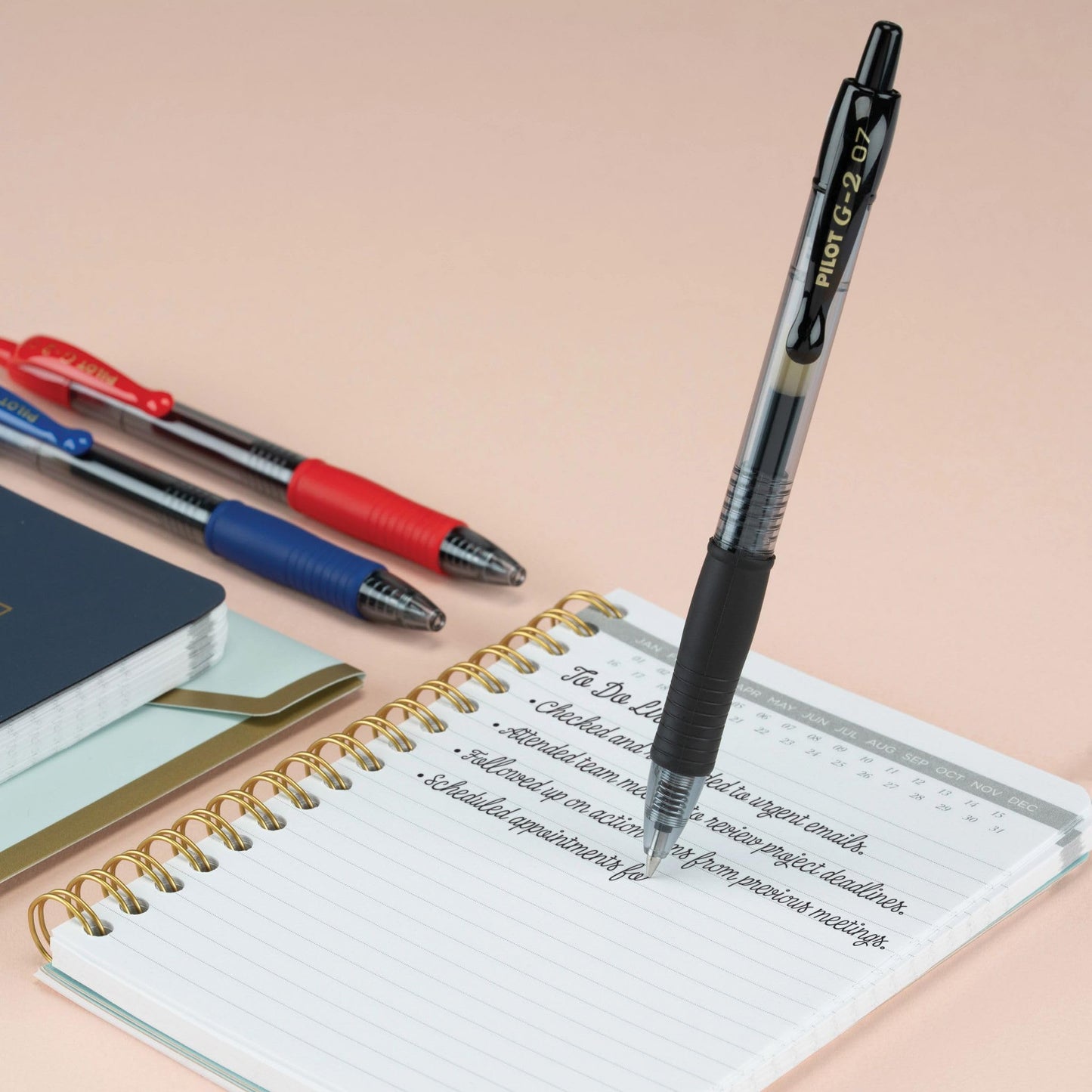 Set of 8 Fine Point Gel Pens in Assorted Colors