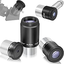 1.25 Inch Plossl Telescope Eyepiece Set with Illuminated Reticle