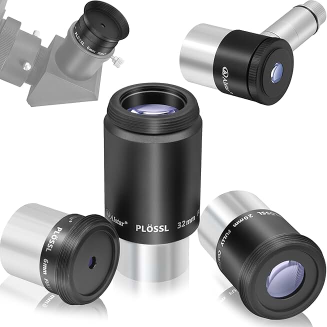 1.25 Inch Plossl Telescope Eyepiece Set with Illuminated Reticle