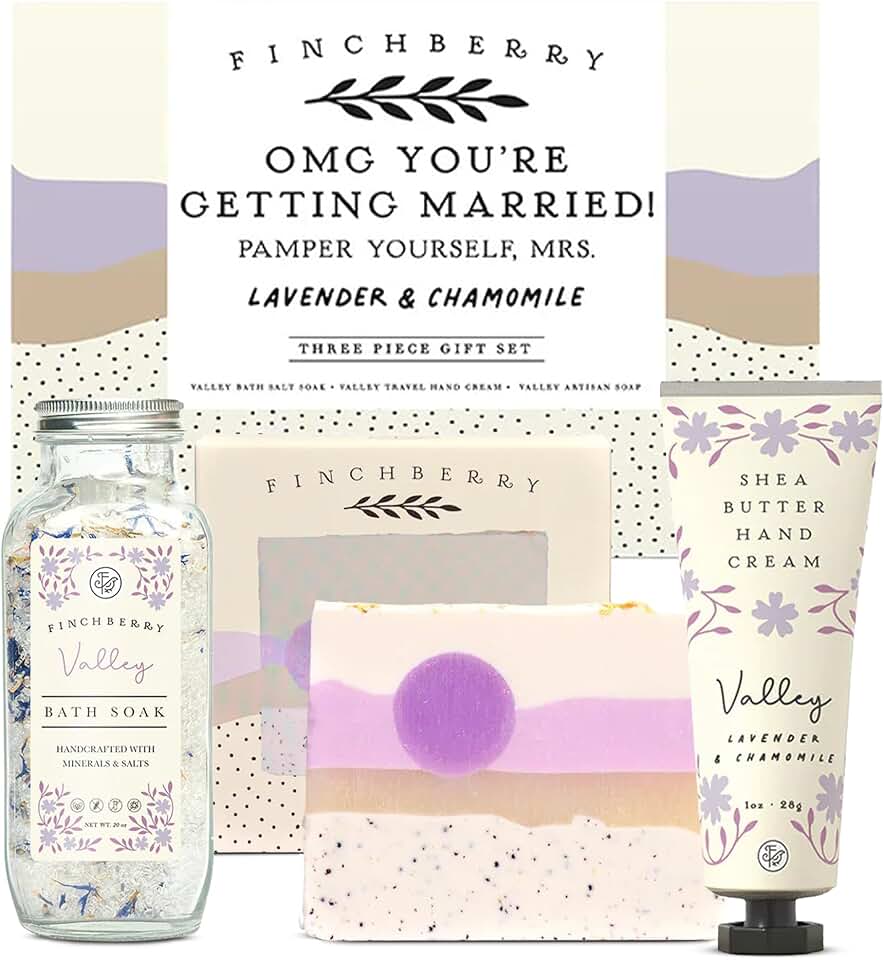 Wedding Gift Set with Soap, Hand Cream, Bath Soak