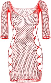 Women’s Fishnet V-Neck Sleepwear Dress