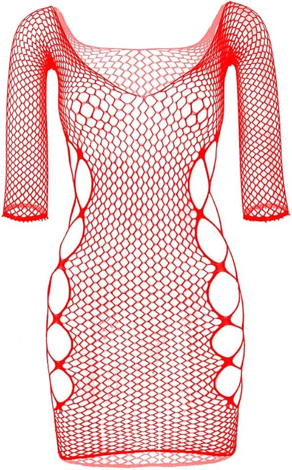 Women’s Fishnet V-Neck Sleepwear Dress
