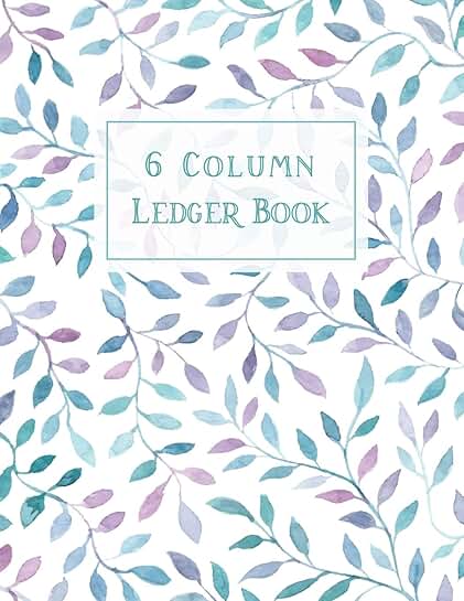 6-Column Accounting Ledger Book for Small Business