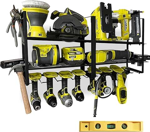Heavy Duty Wall Mount Tool Organizer with Level