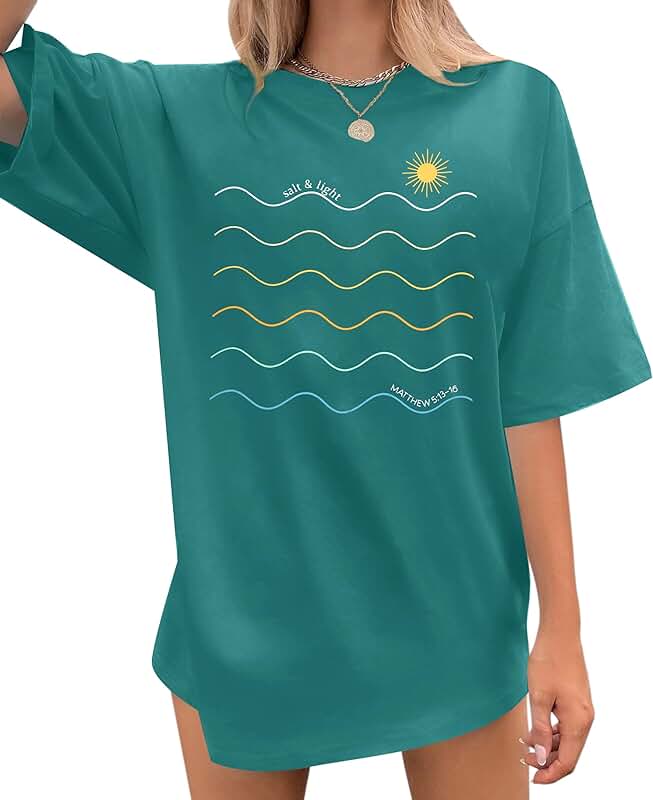 Women's Oversized Vintage Sunshine Graphic Short Sleeve Top