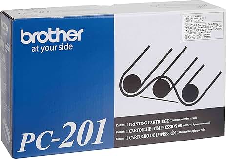 Black Thermal Transfer Fax Print Cartridge with Ribbon