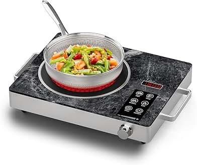 Portable 1800W Electric Single Burner Stove