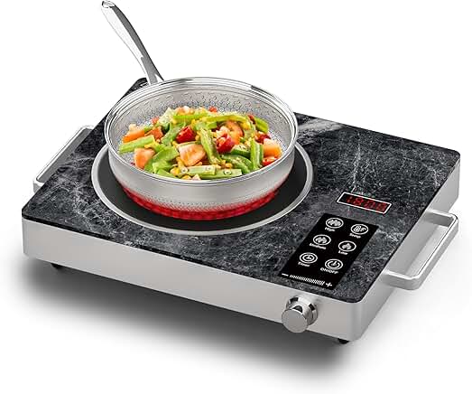 Portable 1800W Electric Single Burner Stove