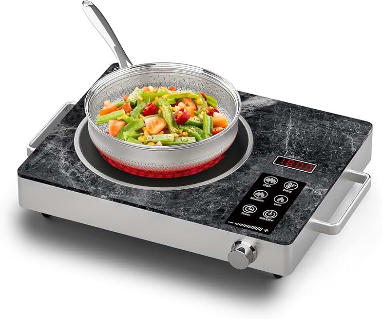 Portable 1800W Electric Single Burner Stove