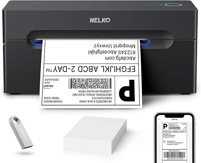Wireless Bluetooth 4x6 Shipping Label Printer