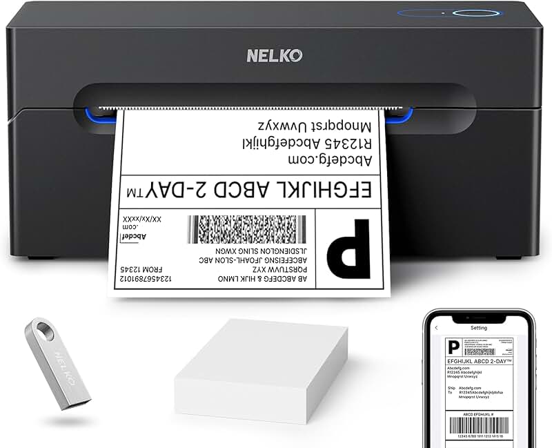 Wireless Bluetooth 4x6 Shipping Label Printer